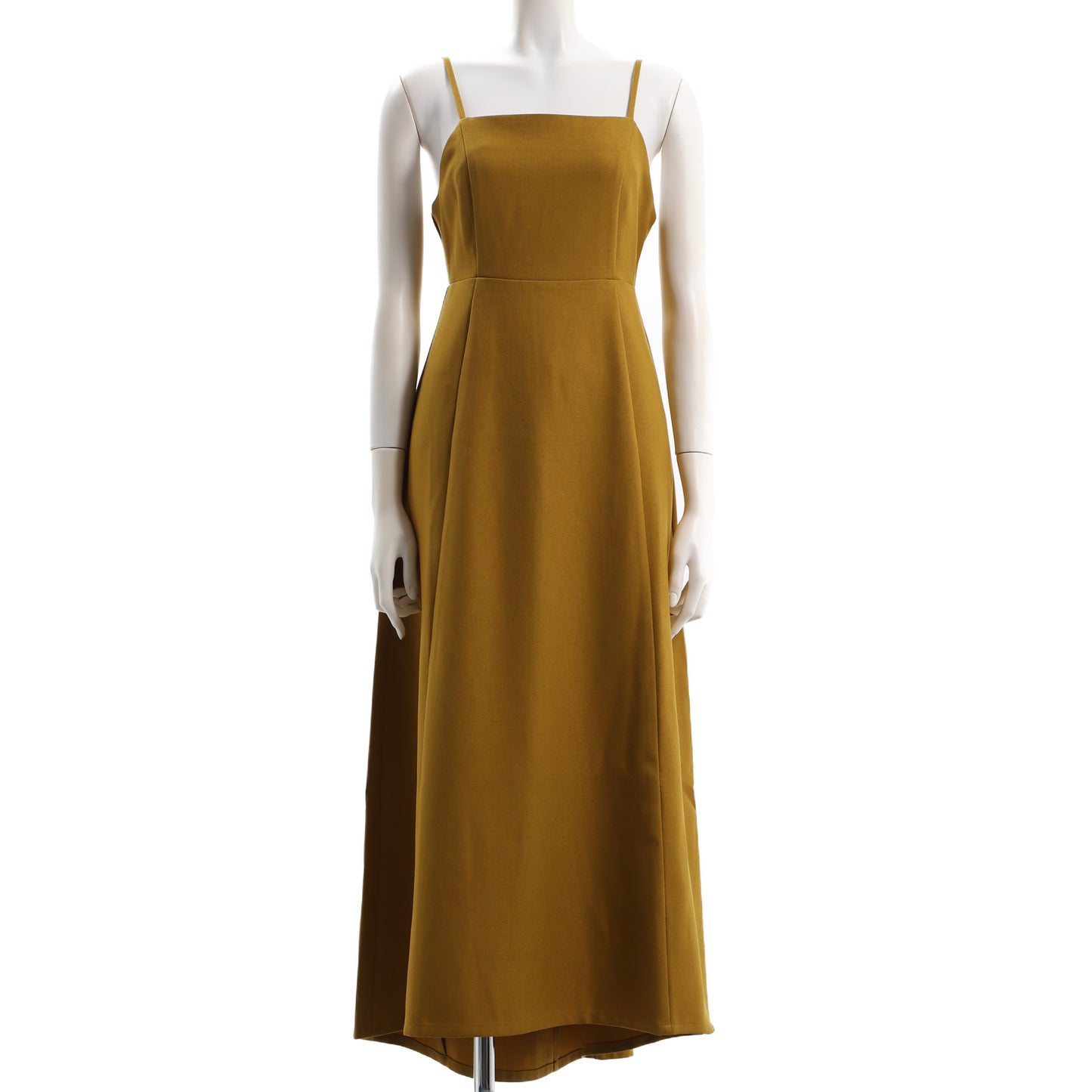 バックテールデザインハイウエストキャミワンピース