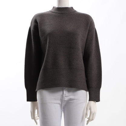 サイドスリットモックネックニット