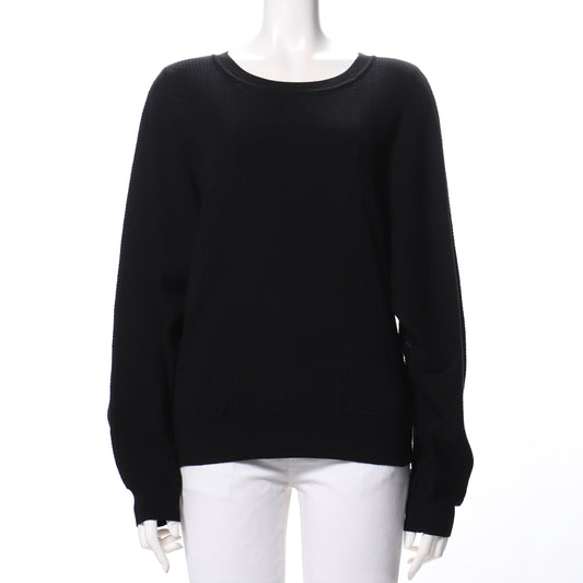 ゆったりお袖ラウンドネックニット