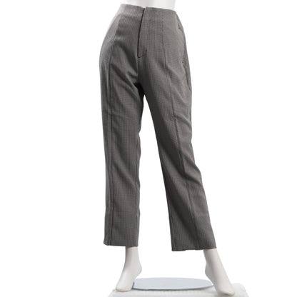 バックゴムジップアップ千鳥柄パンツ