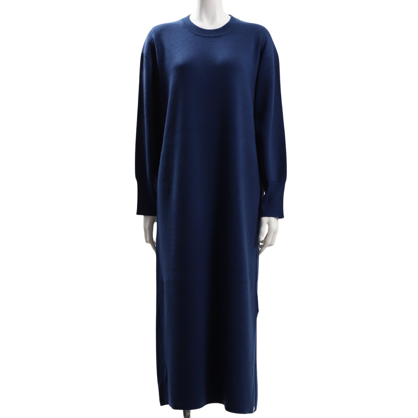 シンプルシルエットクルーネックワンピース