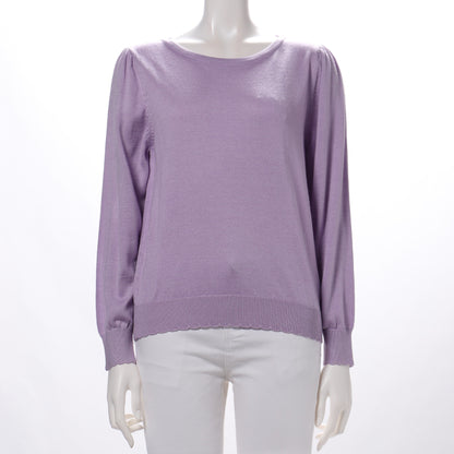 袖口スカラップデザインニット