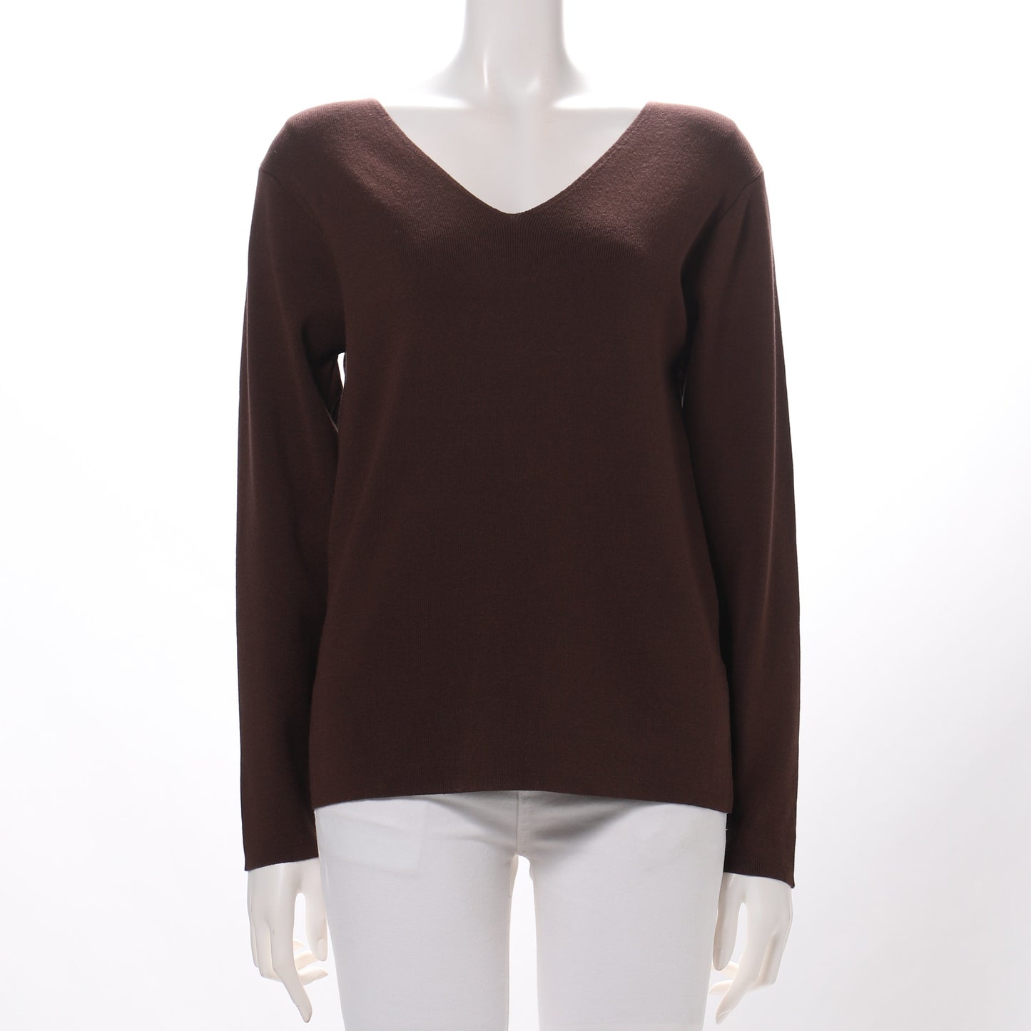 シンプルデザインVネックニット