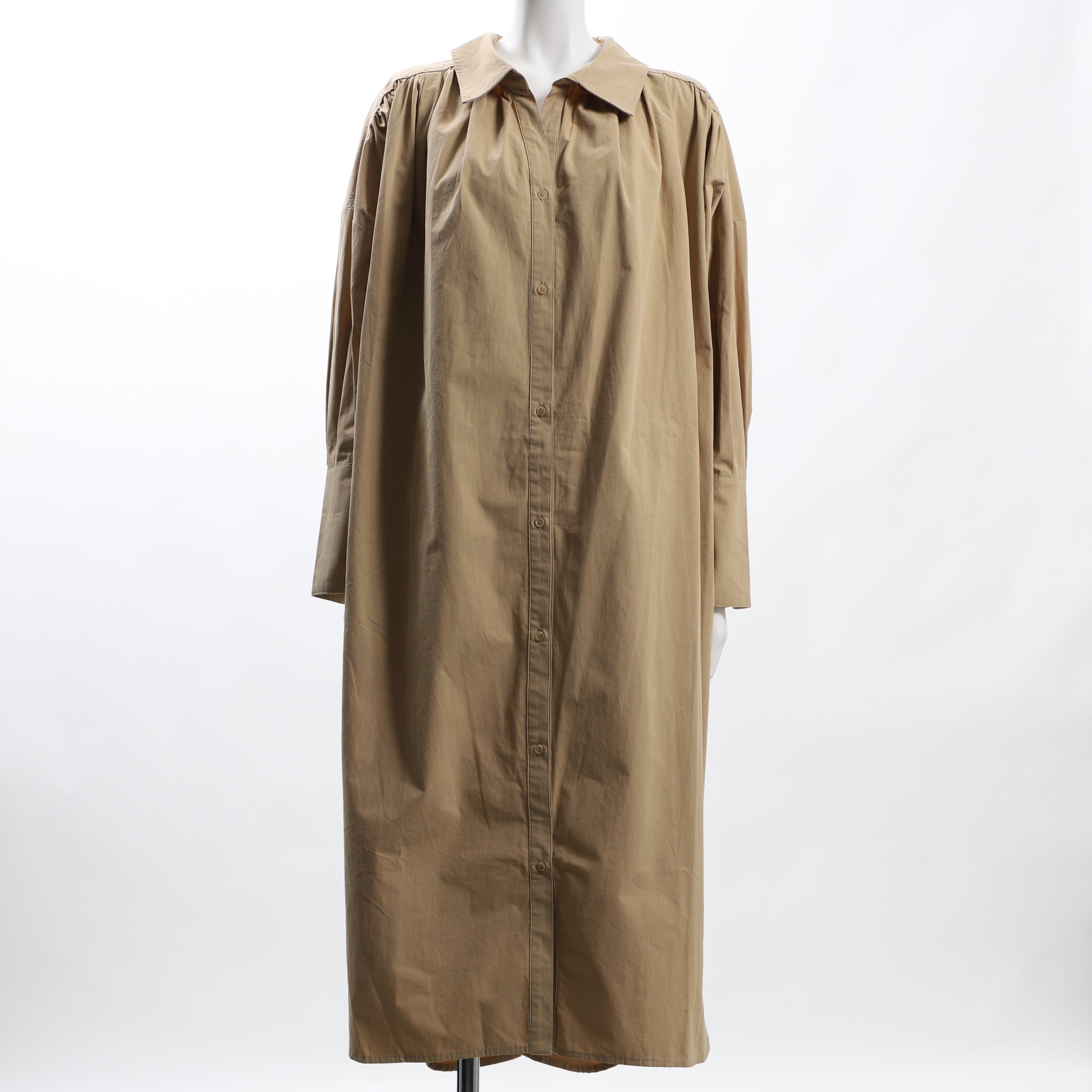 コットンバックデザイン前開きワンピース