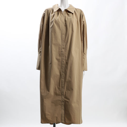 コットンバックデザイン前開きワンピース