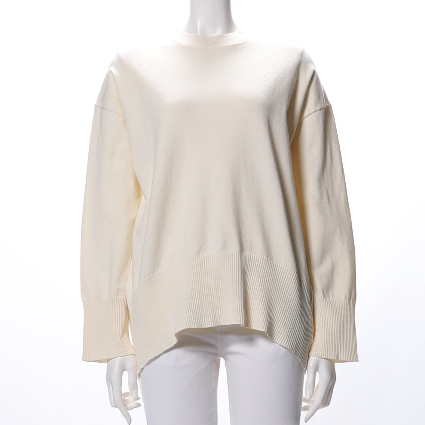 首詰まりドロップショルダーニット