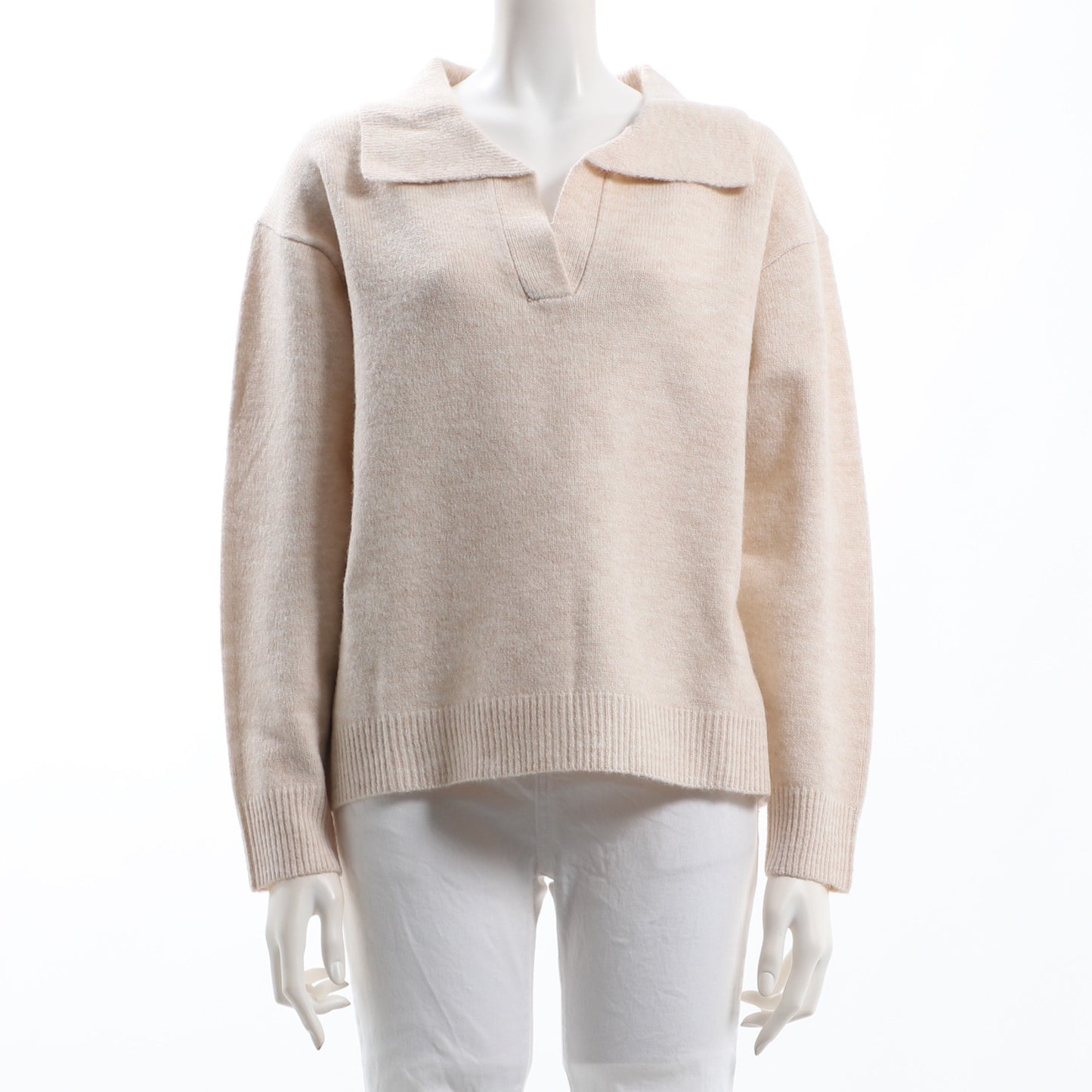 ドロップショルダー襟付きニット