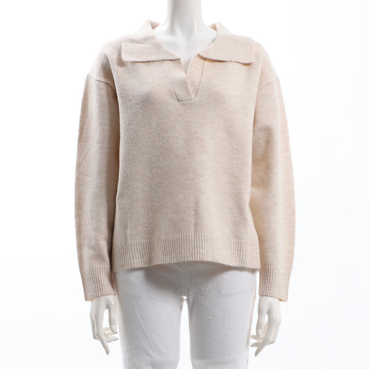 ドロップショルダー襟付きニット