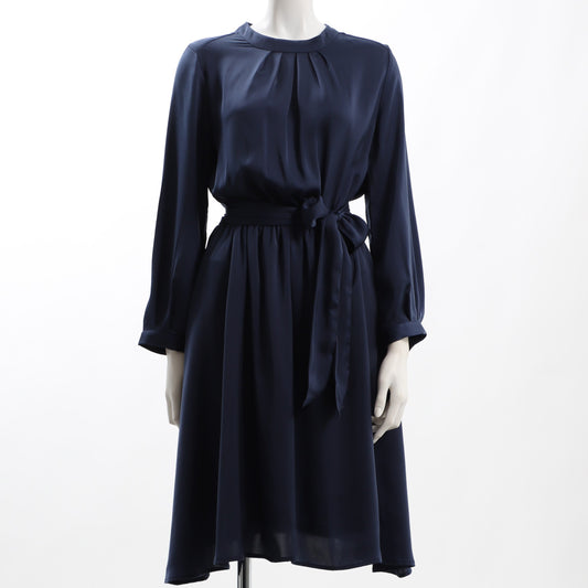 裾デザインウエストリボンワンピース