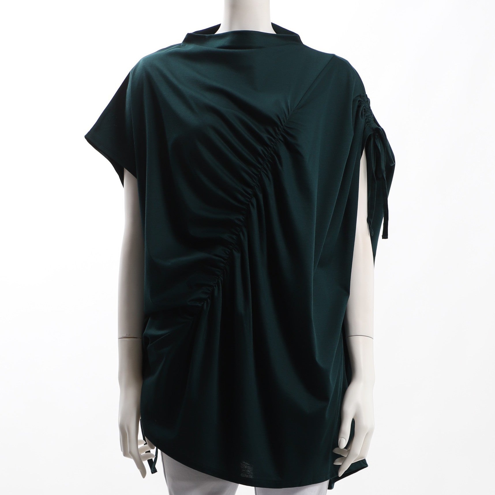 アシンメトリーギャザーカットソー