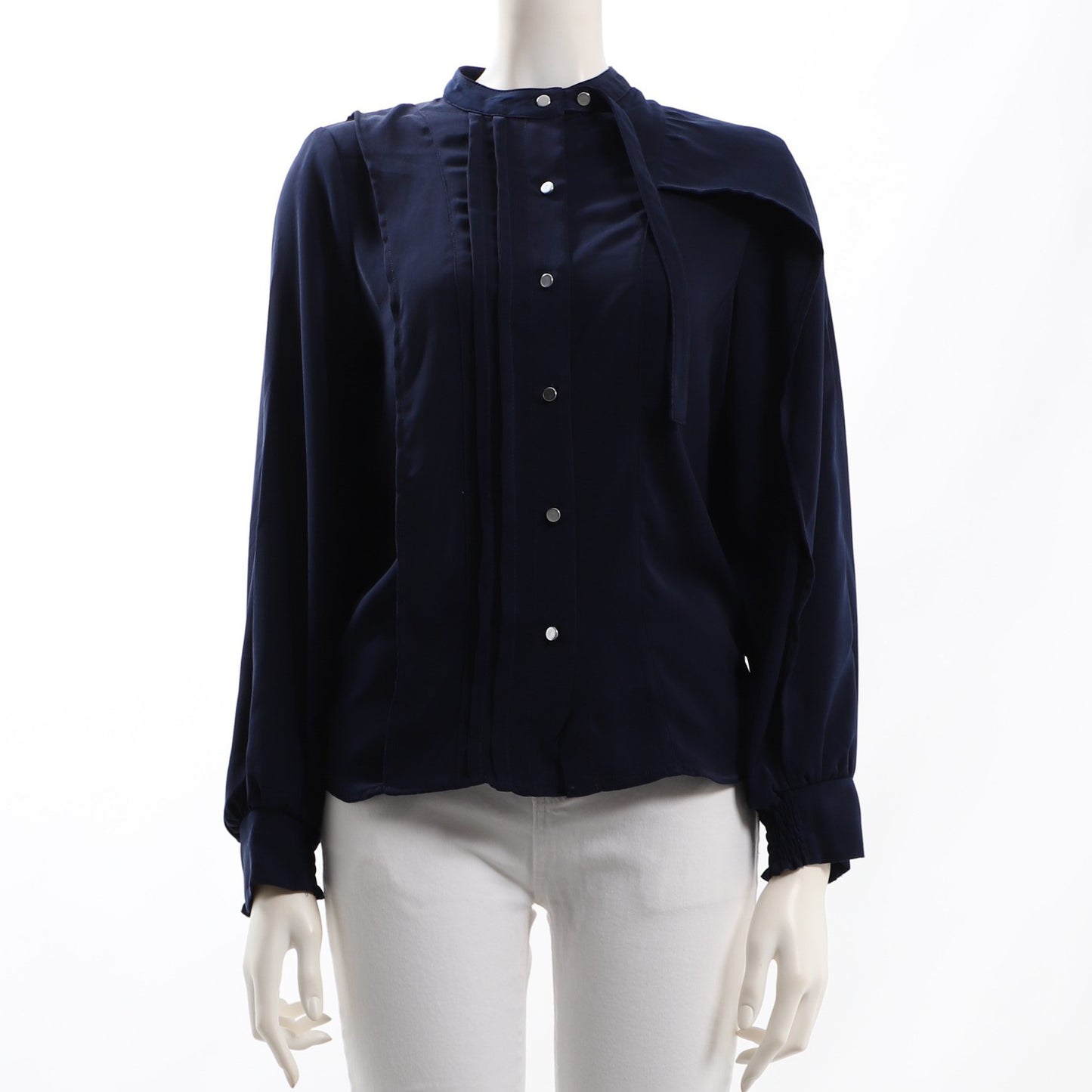 アシンメトリーフロントデザインブラウス