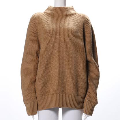 畦編みオフネックニット