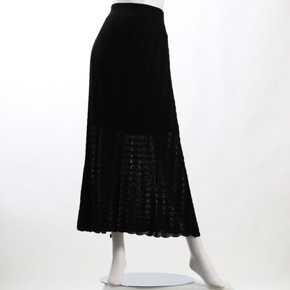 透かし編みニットスカート