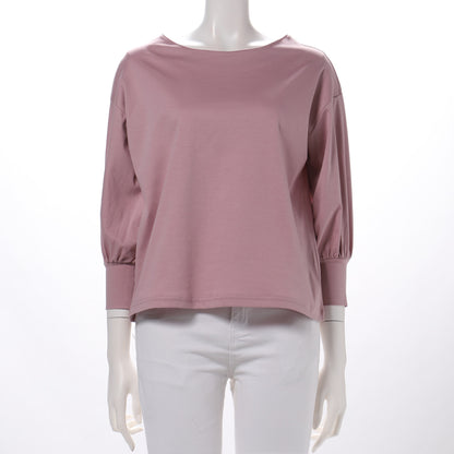 バックボタン飾り釦デザインドロップショルダーカットソー