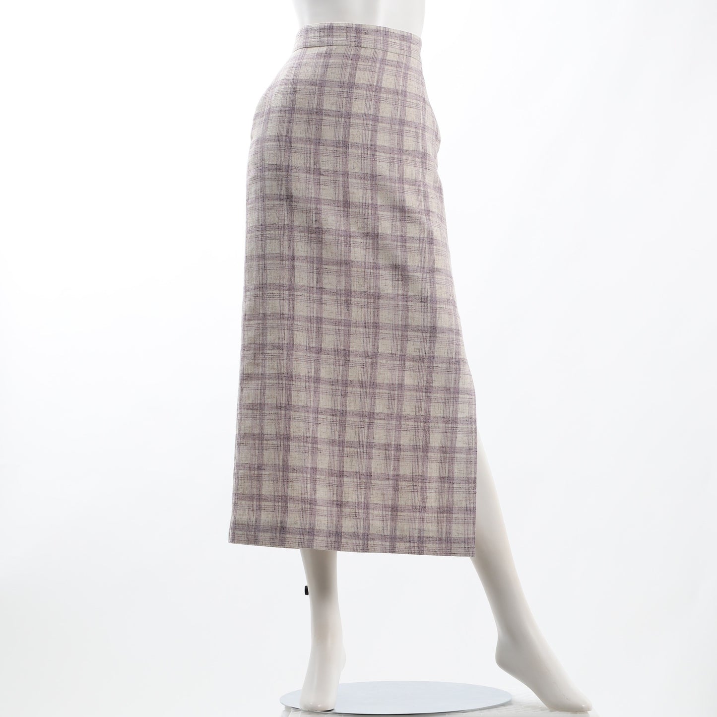 ツイードチェックサイドスリットタイトスカート