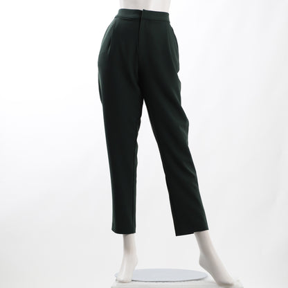 ウィンドウペン柄タックデザインテーパードパンツ