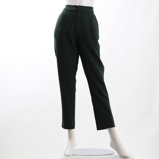 ウィンドウペン柄タックデザインテーパードパンツ