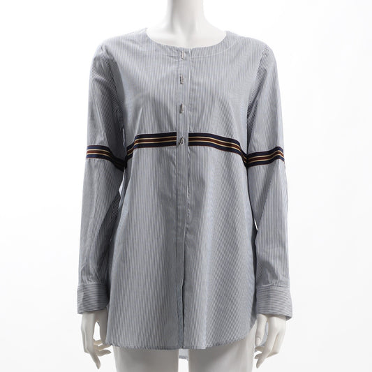 綿先染ストライプシャツ