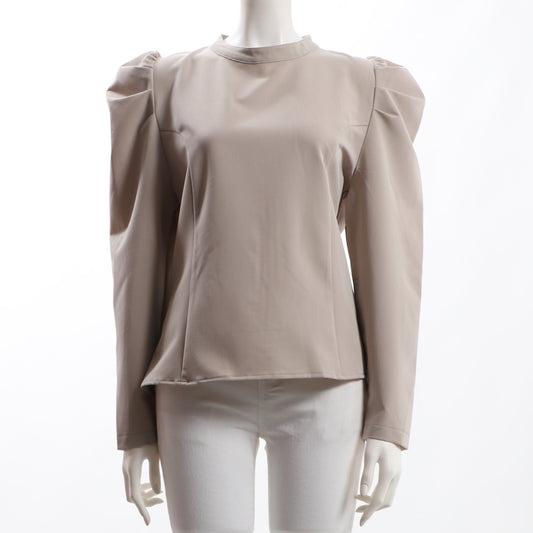 パワーショルダースタンドカラーブラウス