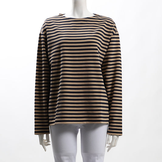 ボーダー柄ドロップショルダーカットソー