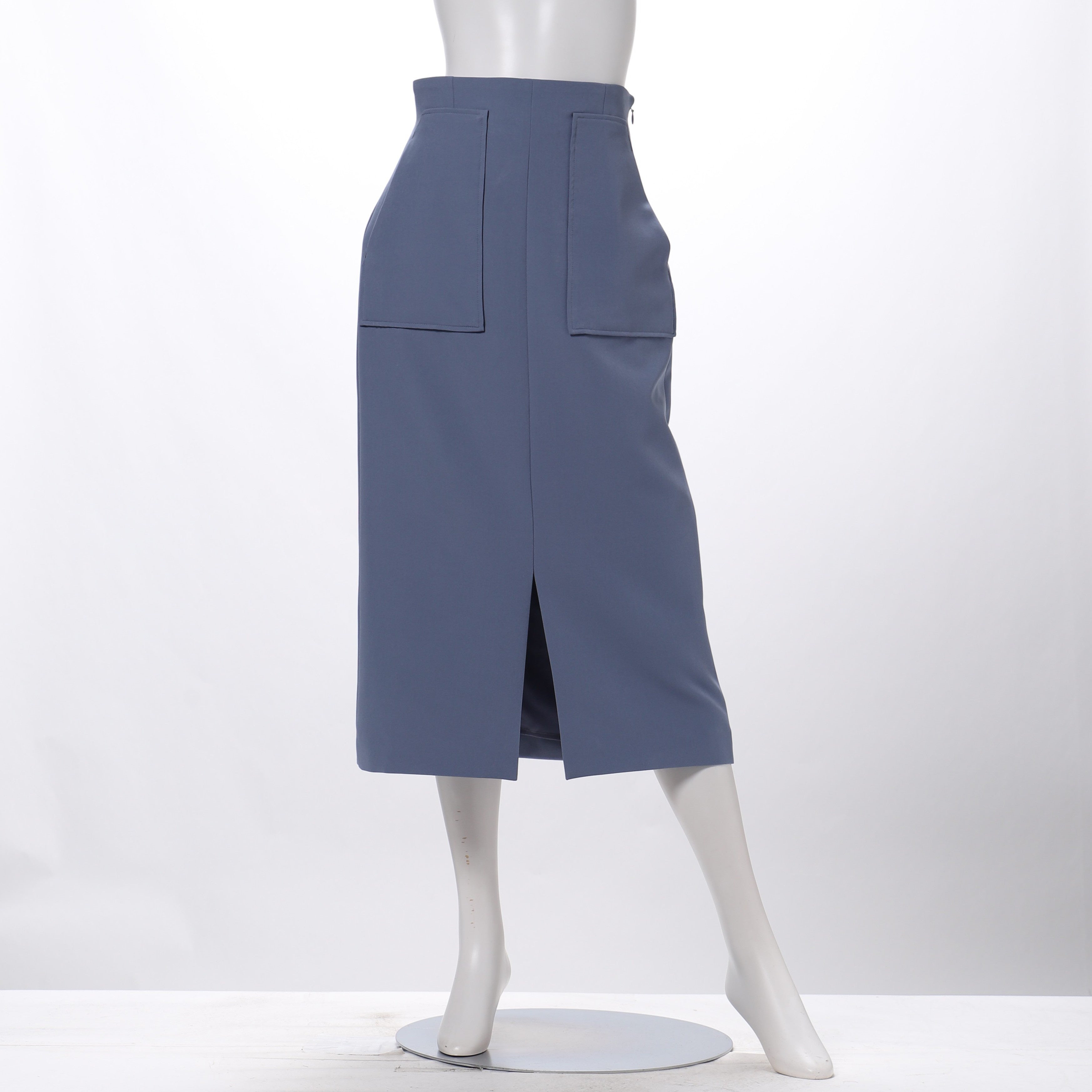 ストレッチダブルクロスフロントスリットスカート