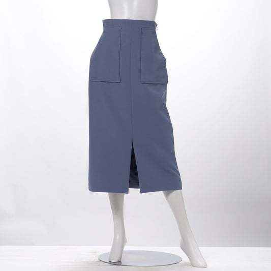 ストレッチダブルクロスフロントスリットスカート