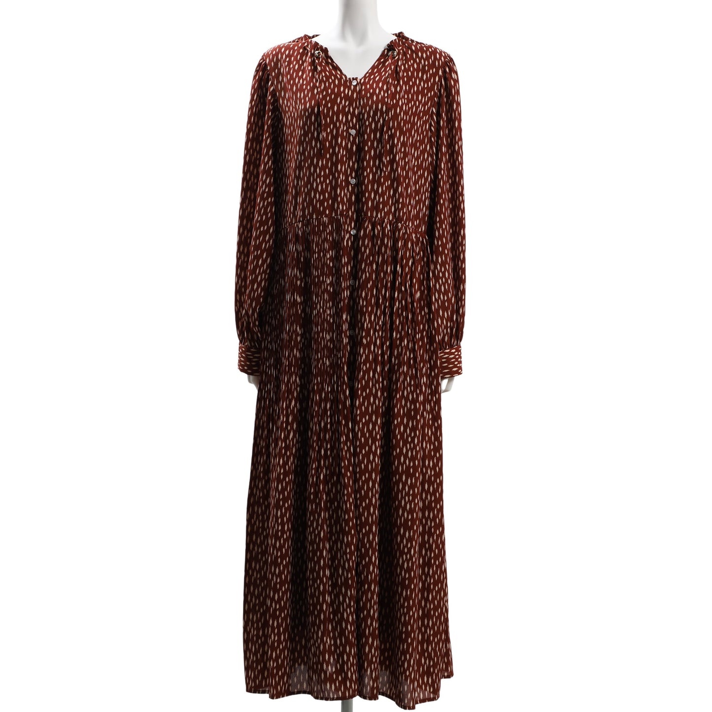 消しプリーツ柄総柄ワンピース