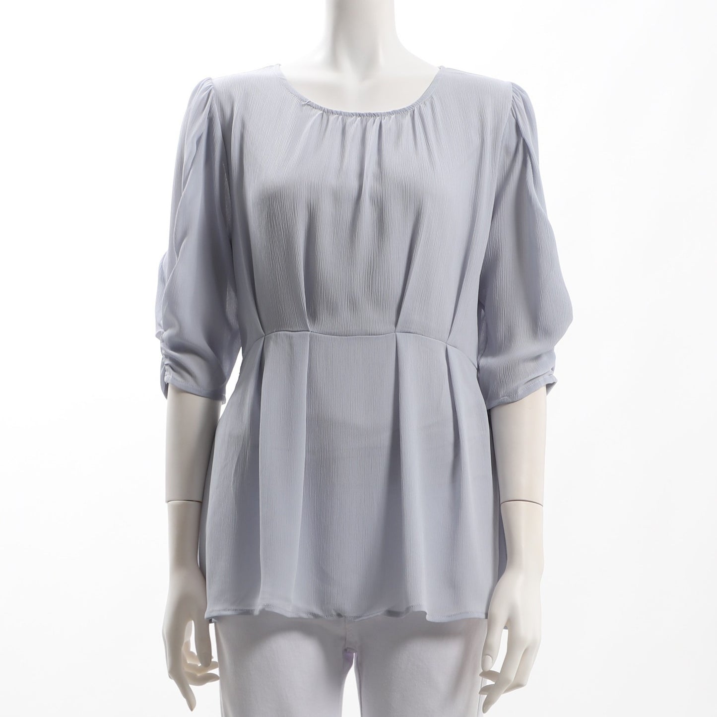 ふんわり袖ペプラムブラウス