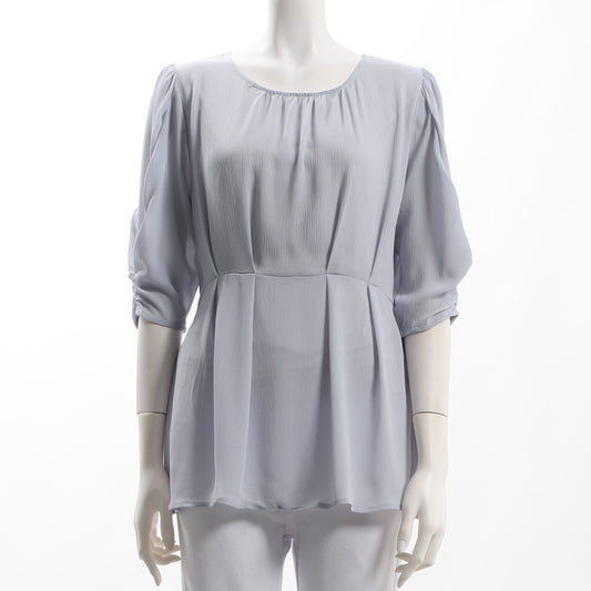 ふんわり袖ペプラムブラウス