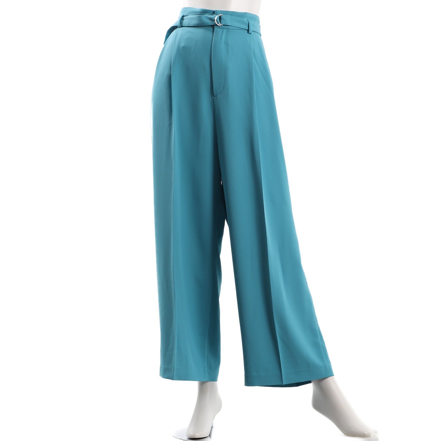 ベルト付きワイドパンツ
