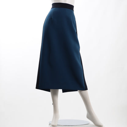 バイカラー切り替えバックスリットタイトスカート