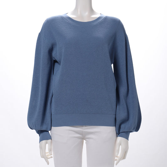 ボリュームスリーブワッフル編みニット