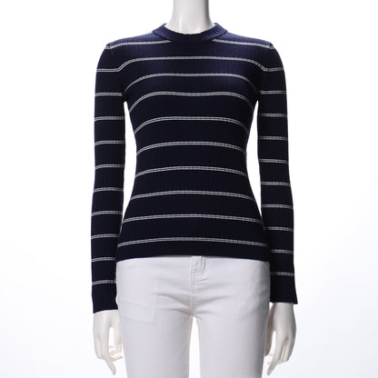 ボーダーリブニットプルオーバー