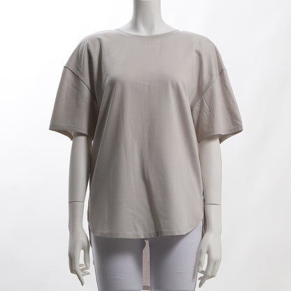 バックテールデザインドロップショルダーカットソー