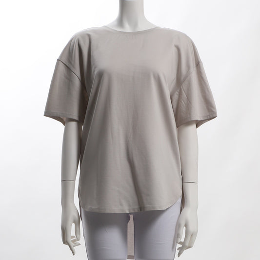 バックテールデザインドロップショルダーカットソー