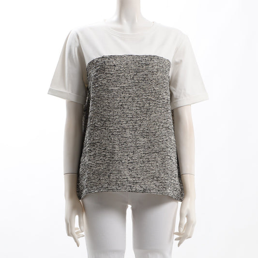 ツイード見えドッキングTシャツ