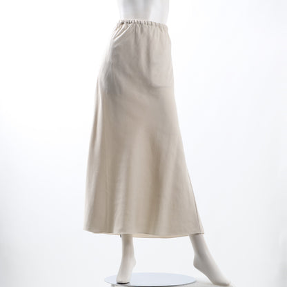 光沢サテン微フレアナローシルエットスカート