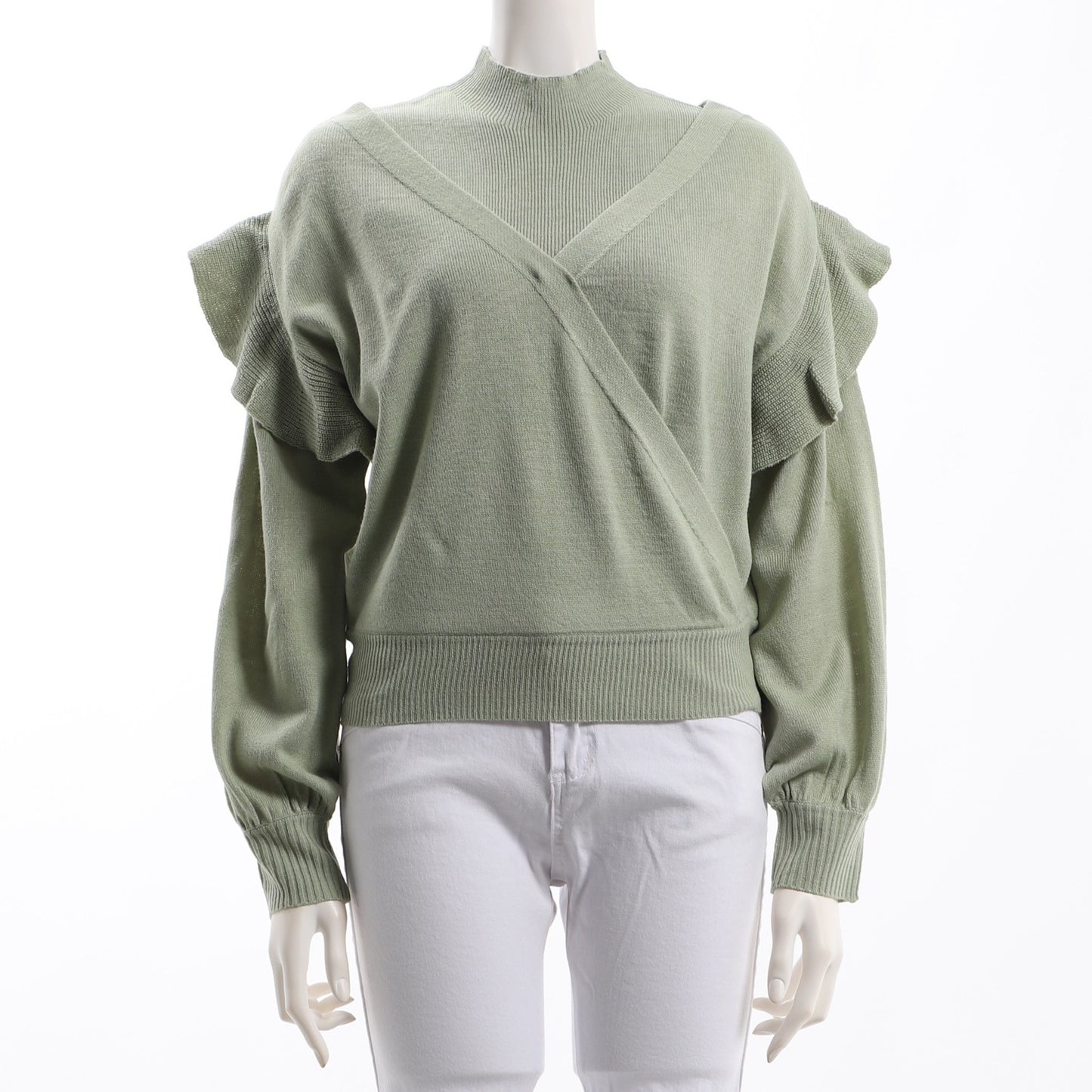 レイヤードデザインニット