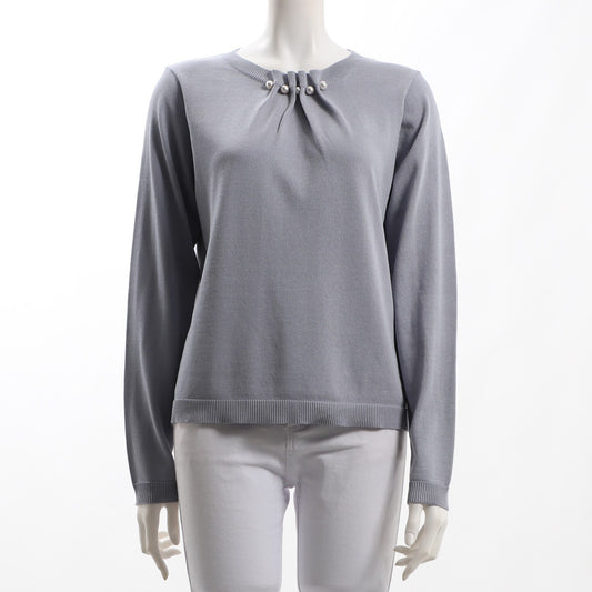 パールネックラインニット