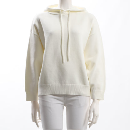 シンプルデザインニットフーディ