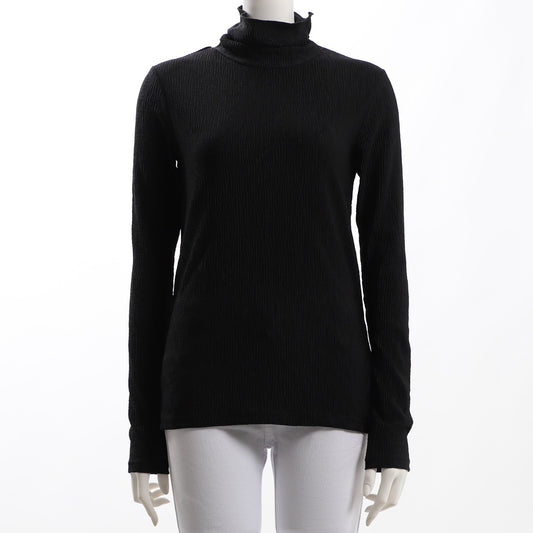 凹凸生地メローネックカットソー