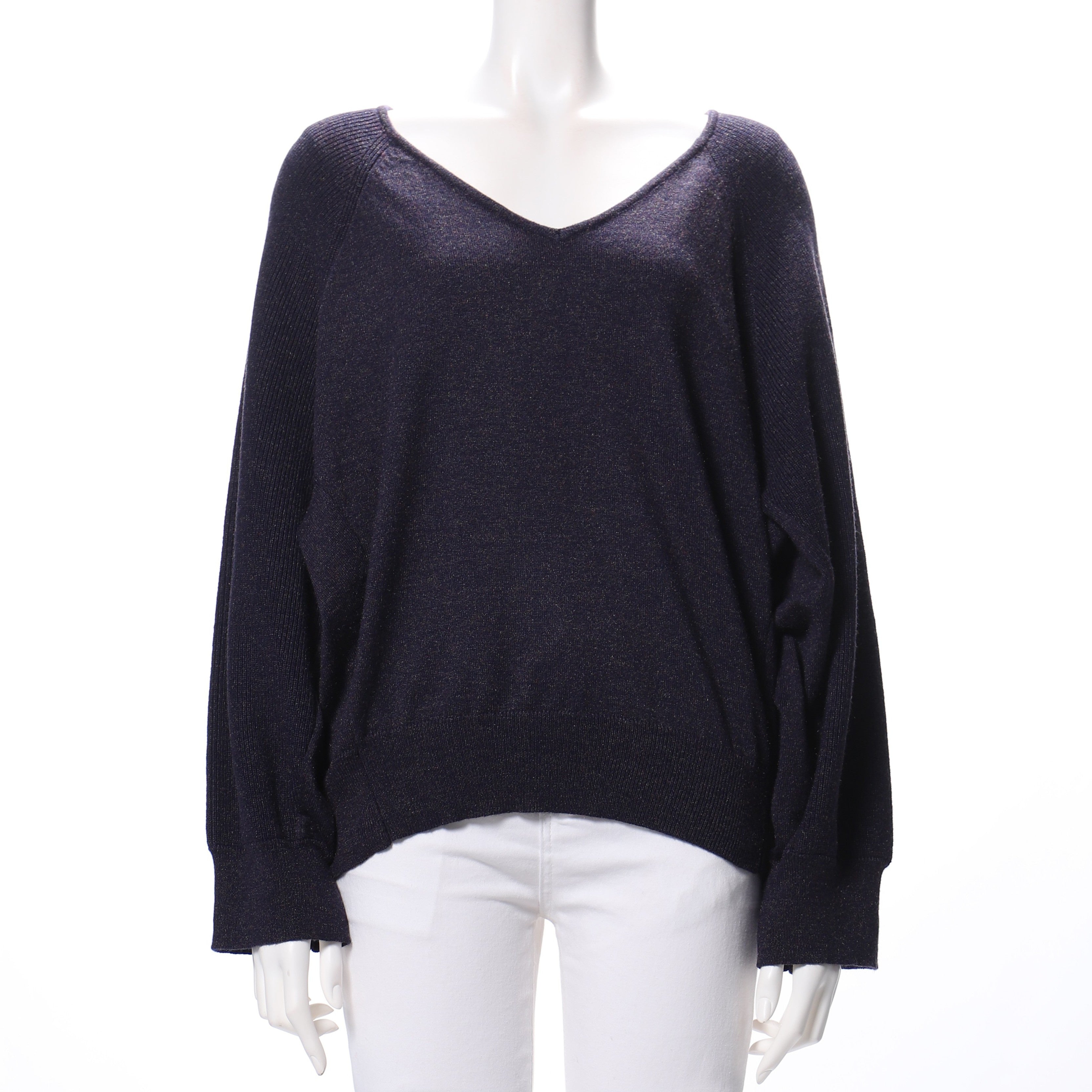 ラグランスリーブVネックニット