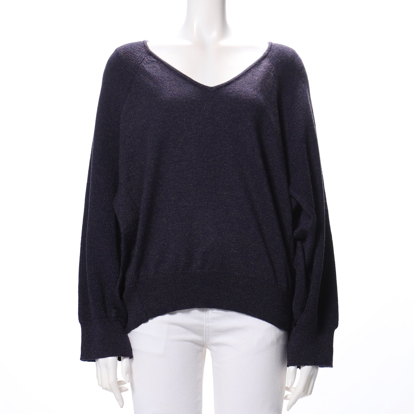 ラグランスリーブVネックニット