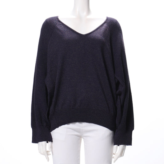 ラグランスリーブVネックニット