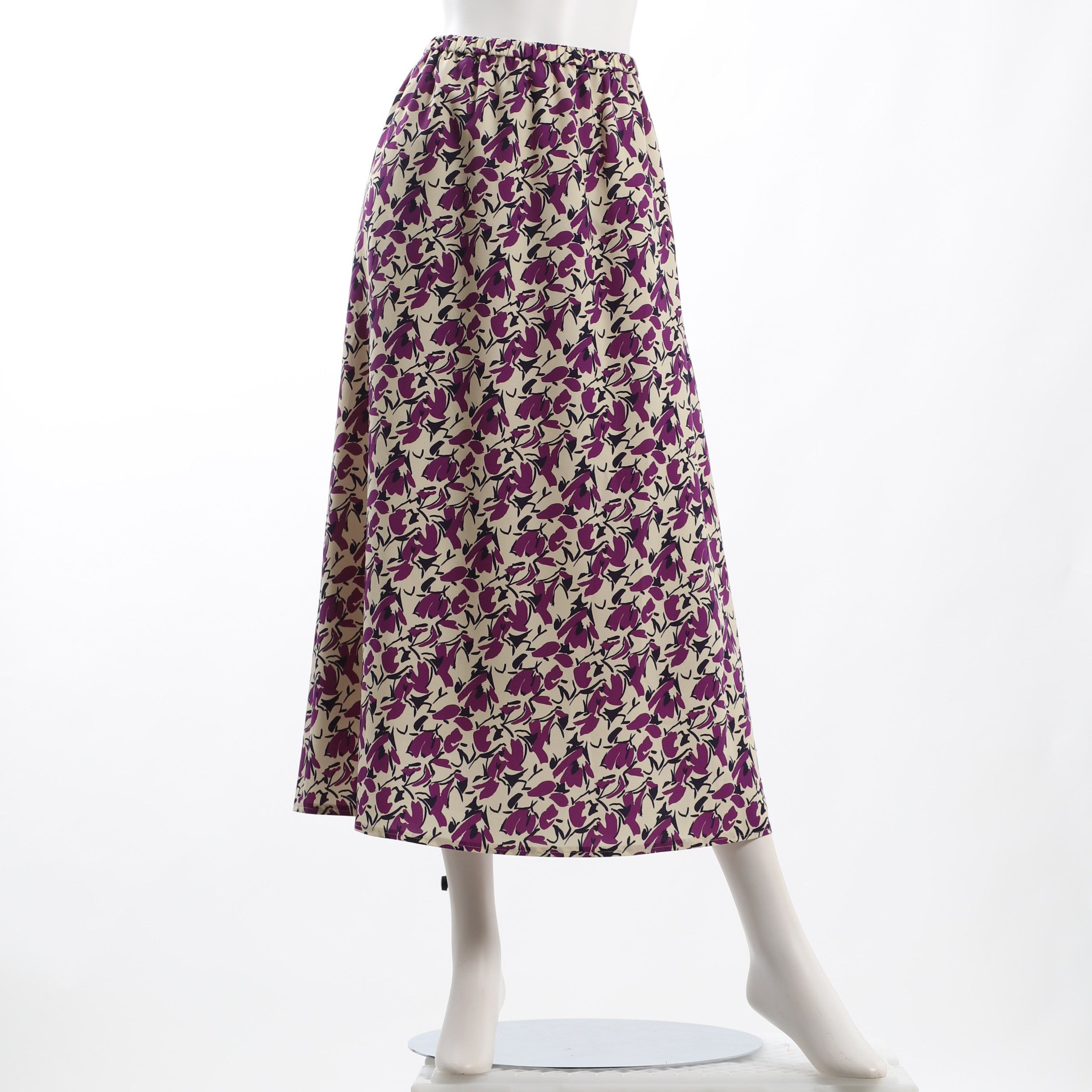 アンティークデシン幾何プリントフレアスカート