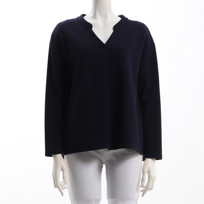 スキッパーネックフロントタックカットソー