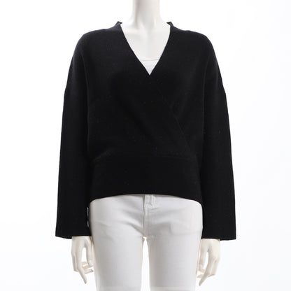 ラメ混カシュクールニット