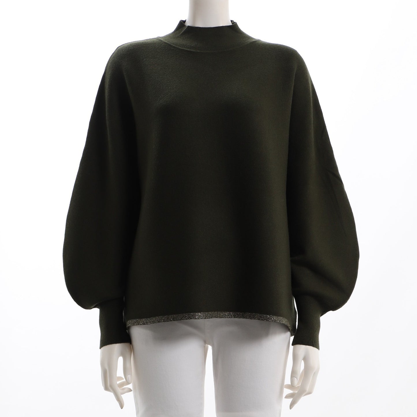 ふんわりお袖ボトルネックニット