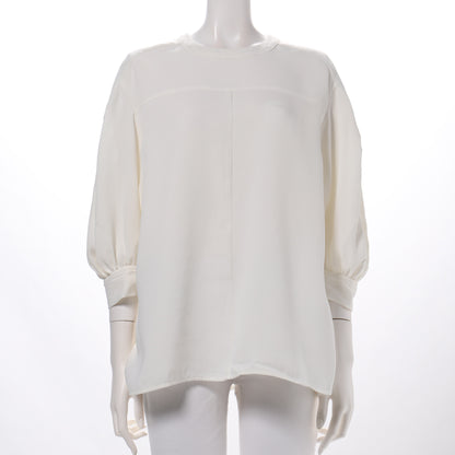 切り替えデザインドロップショルダーブラウス