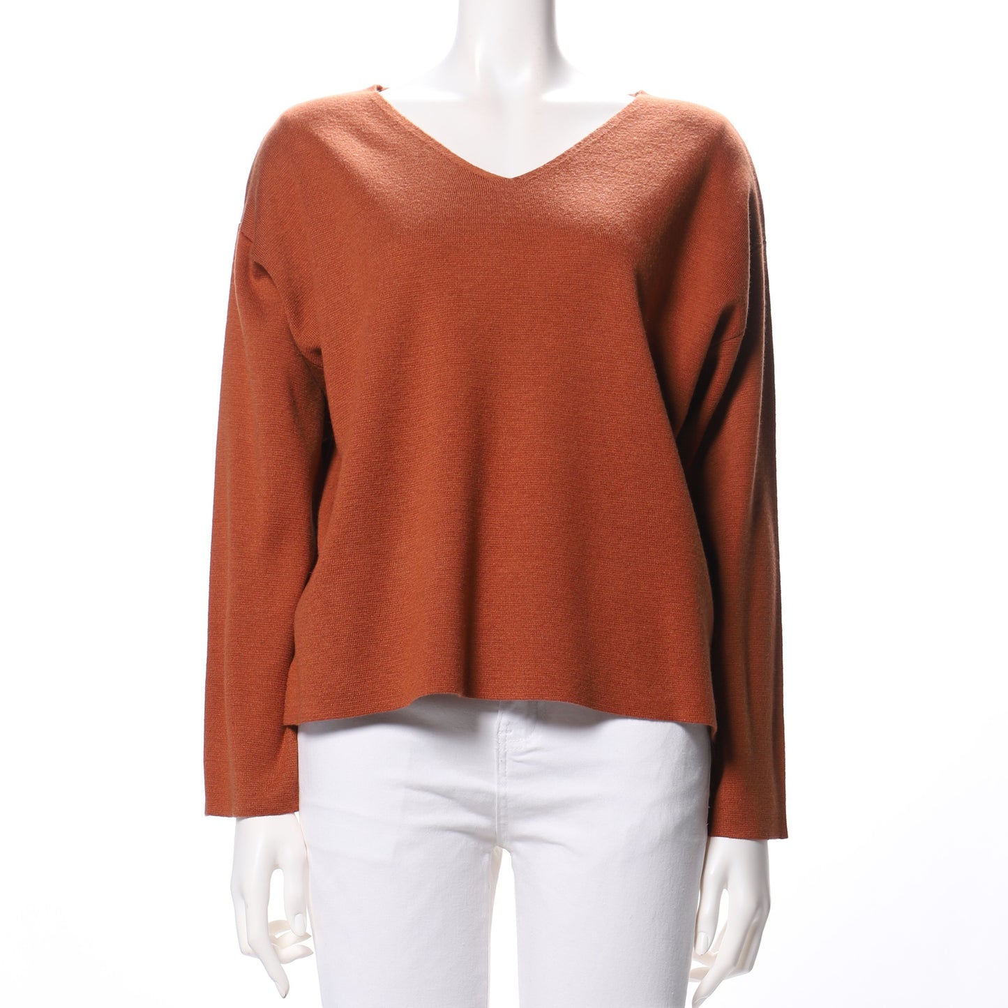 ドロップショルダーVネックニット